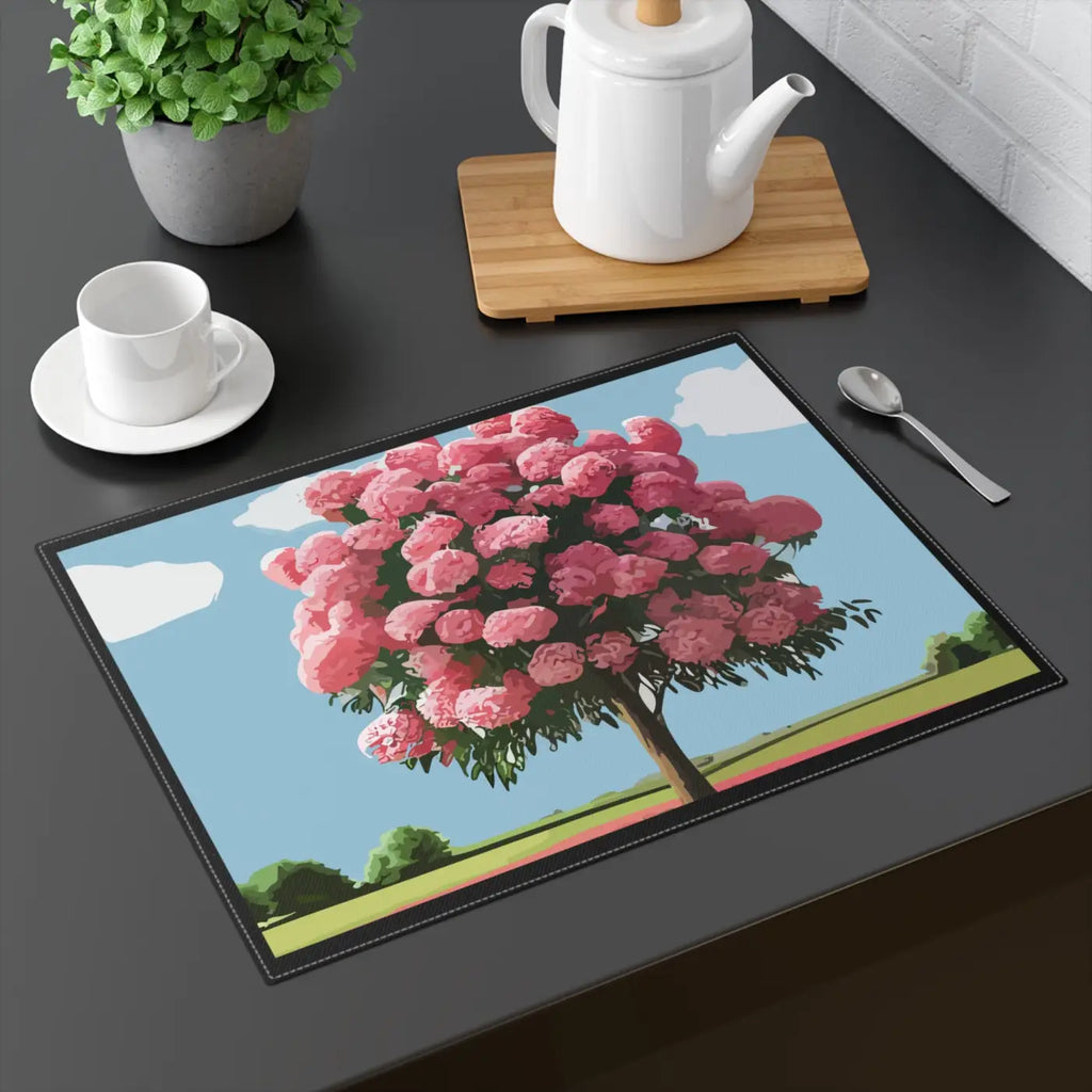 Rose Shrub Cotton Placemat - Vibrant Floral Dining - DipaliZ