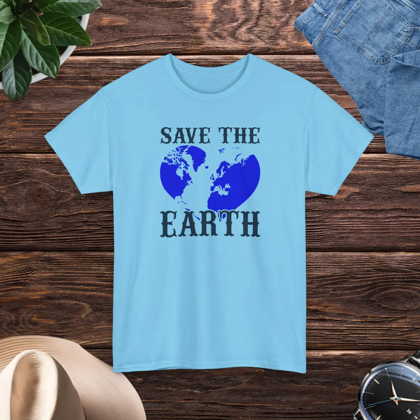 Earth Day Unisex Deluxe T Shirt - Heavy Cotton Tee - DipaliZ