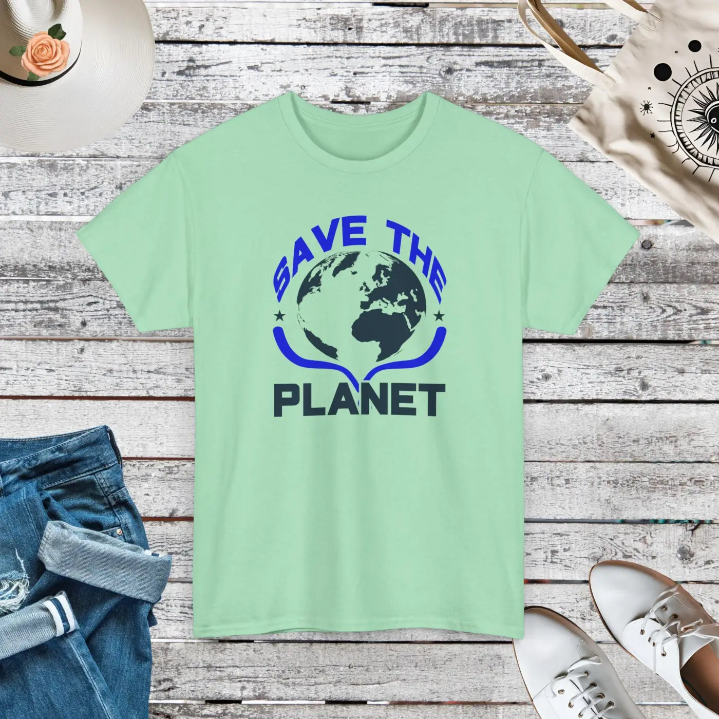 Earth Day Unisex Deluxe T Shirt - Heavy Cotton Tee - DipaliZ