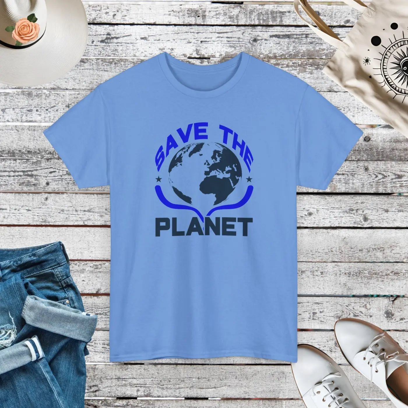 Earth Day Unisex Deluxe T Shirt - Heavy Cotton Tee - DipaliZ