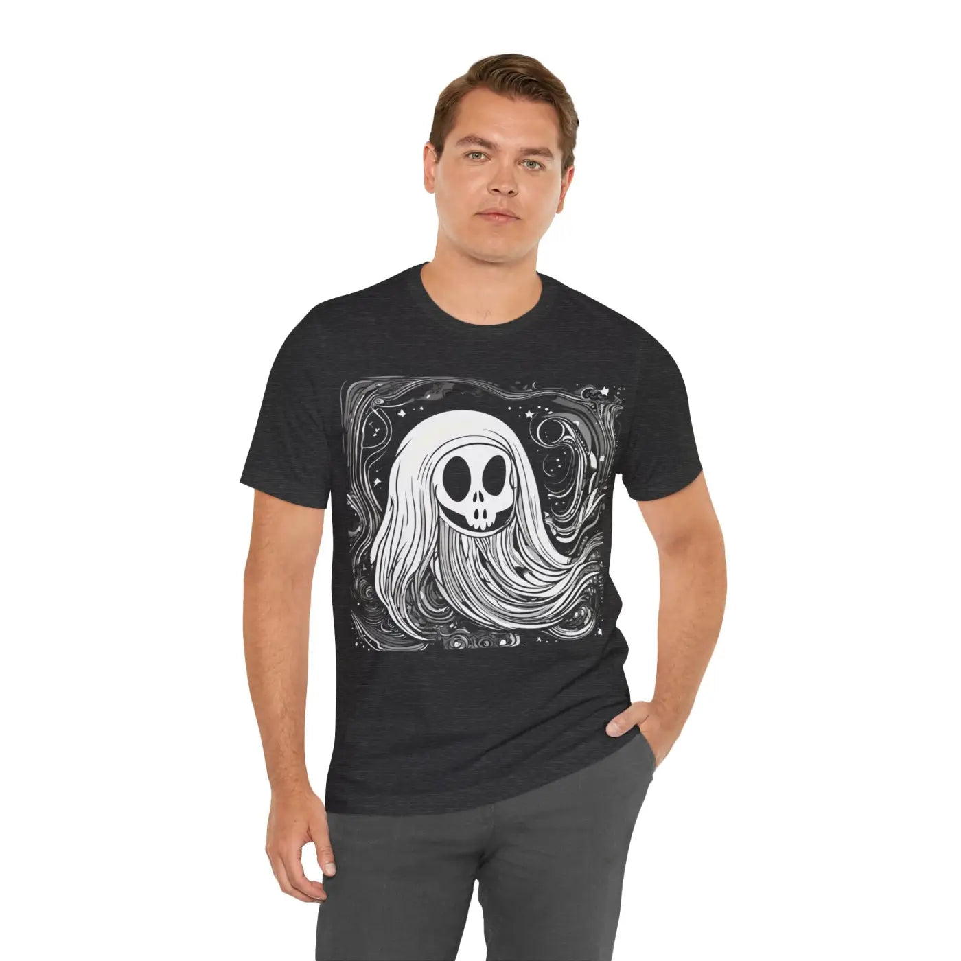 Ghost Short Sleeve Tee - Spooky Jersey Style - DipaliZ
