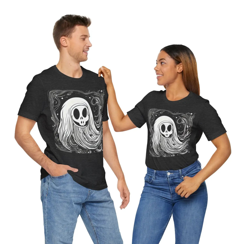 Ghost Short Sleeve Tee - Spooky Jersey Style - DipaliZ