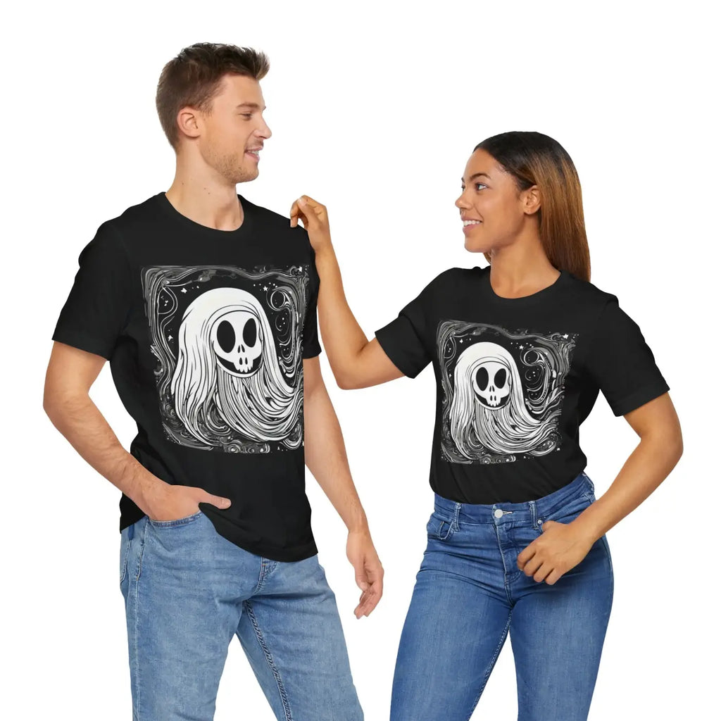 Ghost Short Sleeve Tee - Spooky Jersey Style - DipaliZ