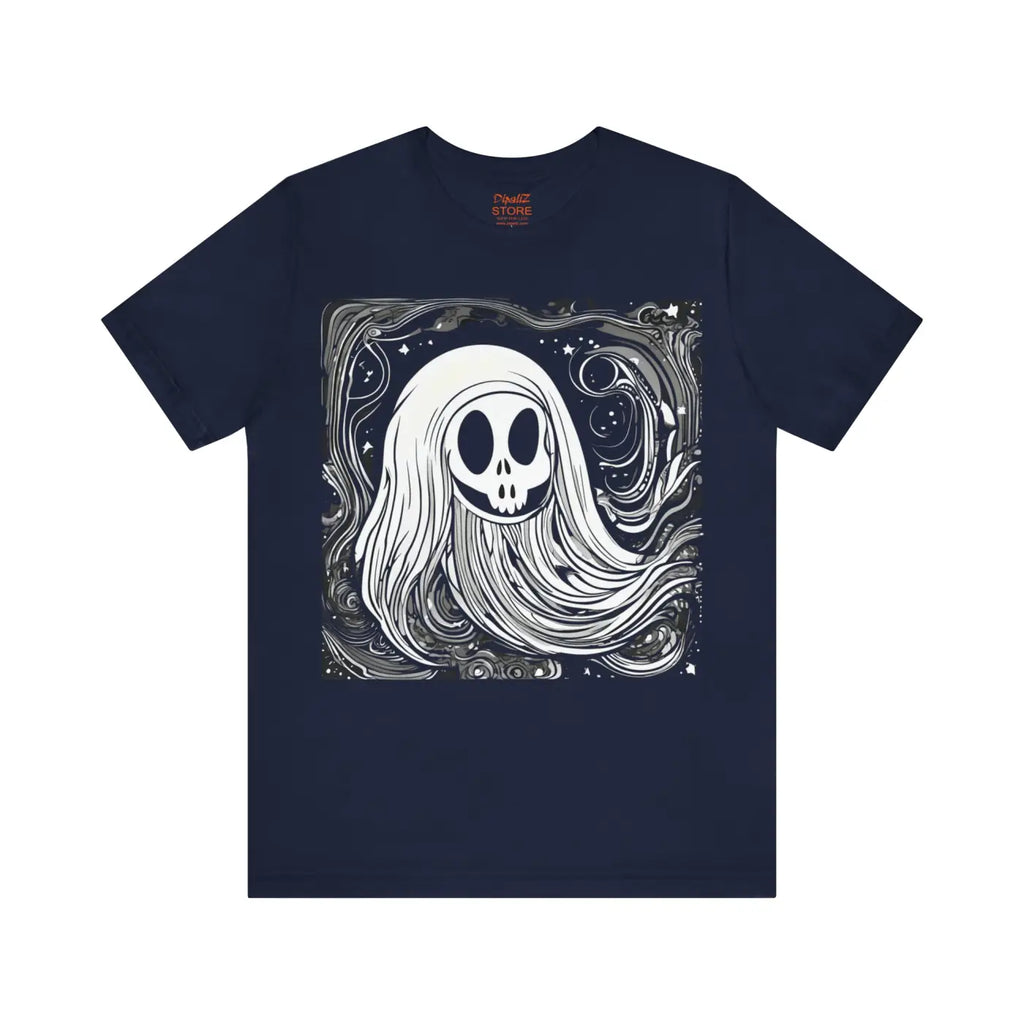 Ghost Short Sleeve Tee - Spooky Jersey Style - DipaliZ