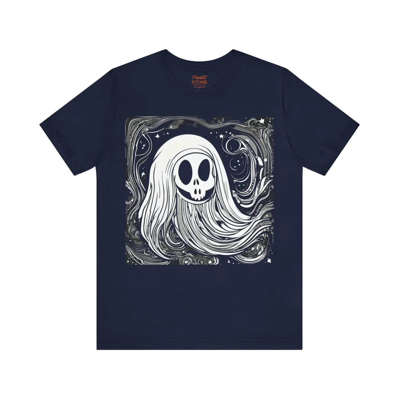 Ghost Short Sleeve Tee - Spooky Jersey Style - DipaliZ