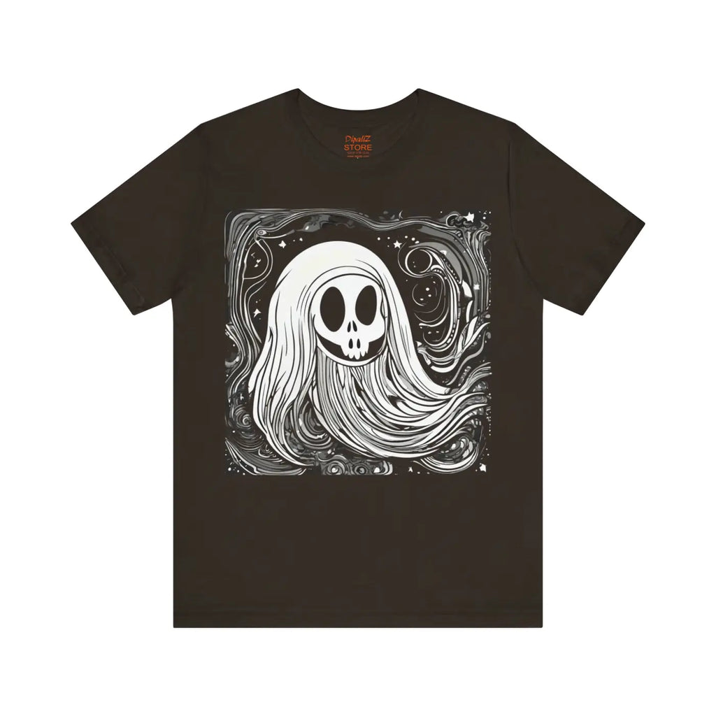 Ghost Short Sleeve Tee - Spooky Jersey Style - DipaliZ