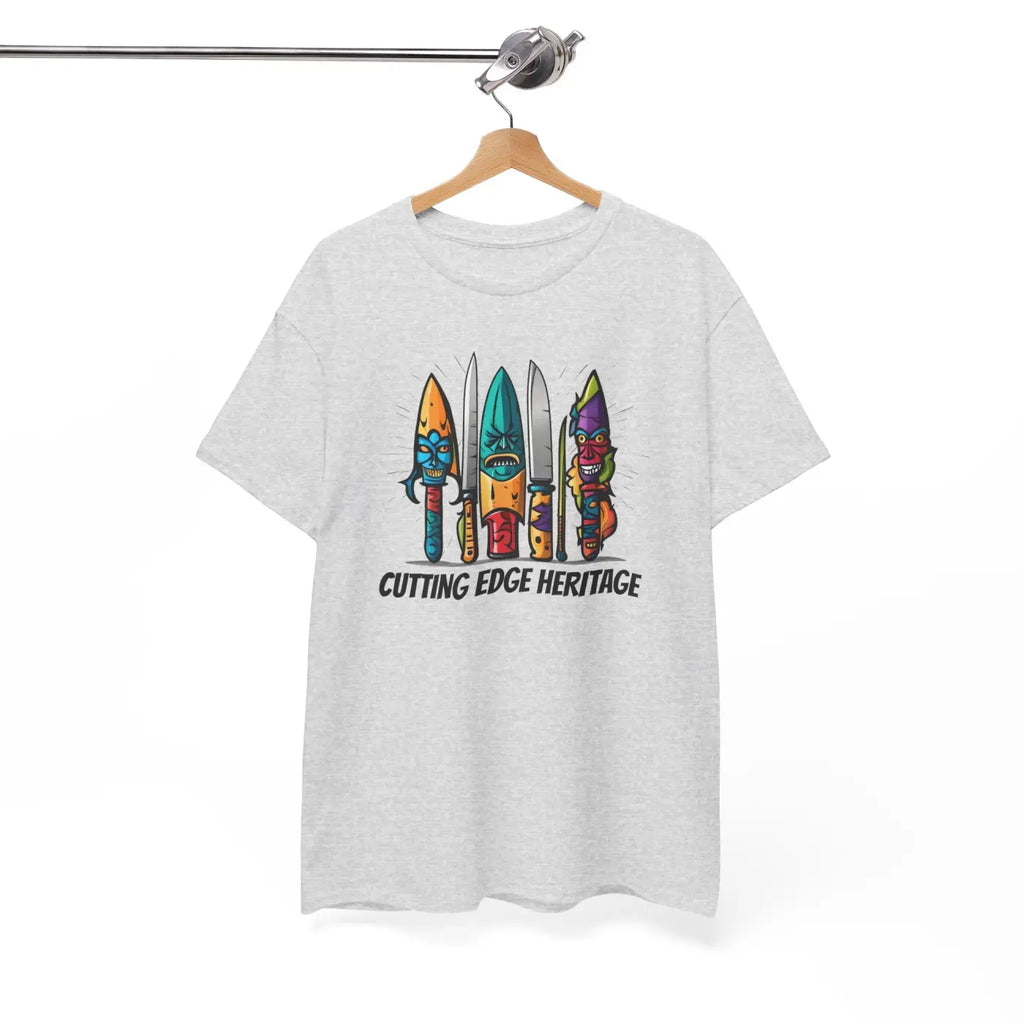 Unisex Deluxe T Shirt - Scary Knives Heavy Cotton - DipaliZ