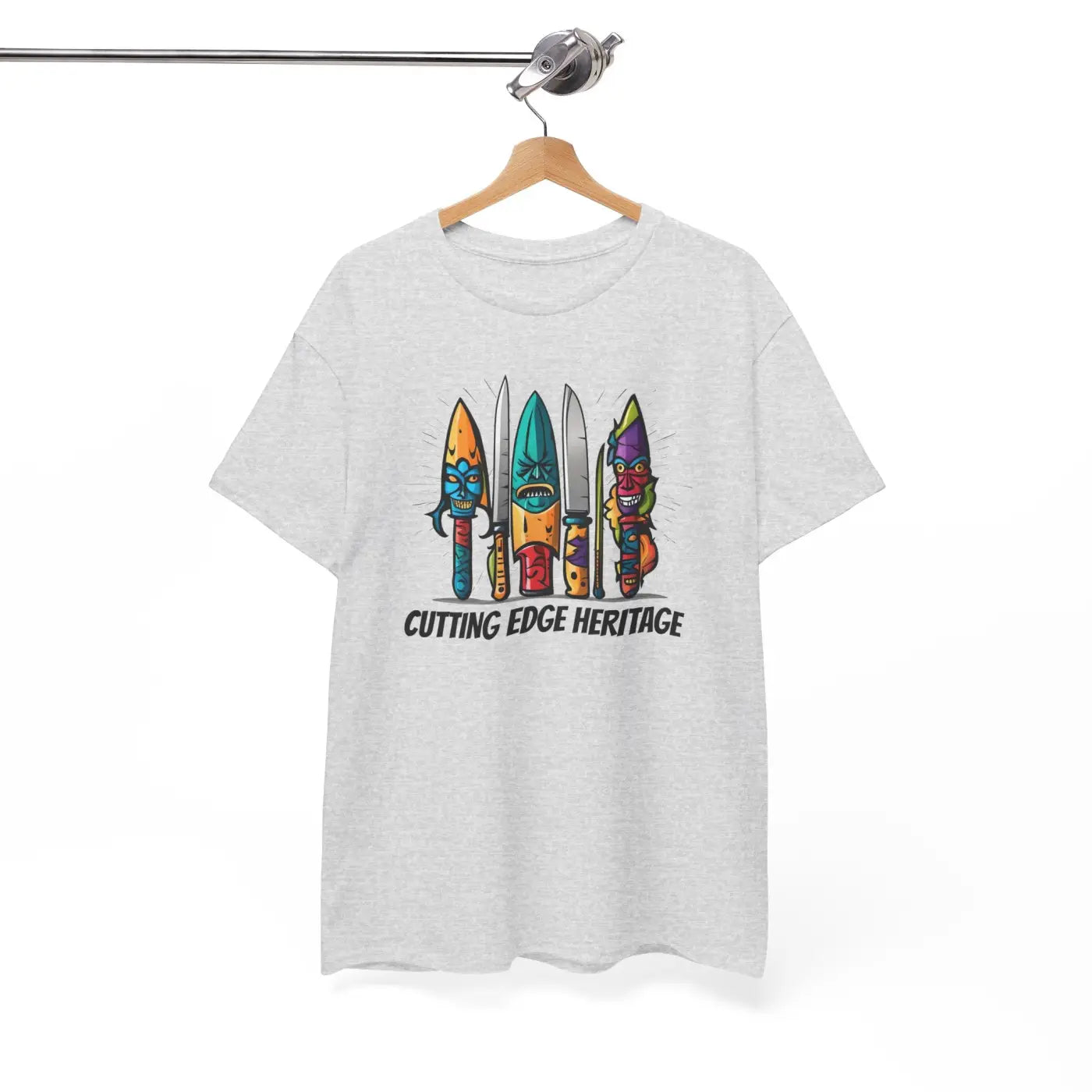 Unisex Deluxe T Shirt - Scary Knives Heavy Cotton - DipaliZ