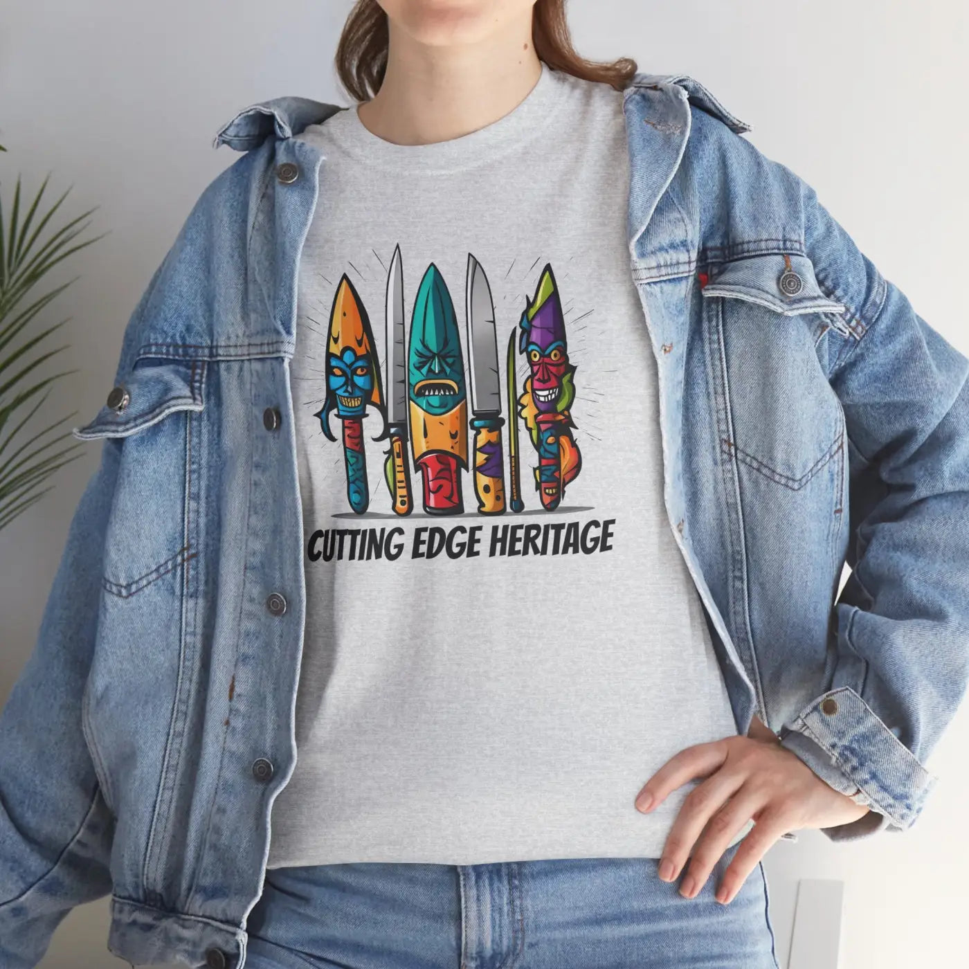 Unisex Deluxe T Shirt - Scary Knives Heavy Cotton - DipaliZ