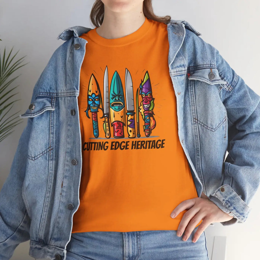Unisex Deluxe T Shirt - Scary Knives Heavy Cotton - DipaliZ