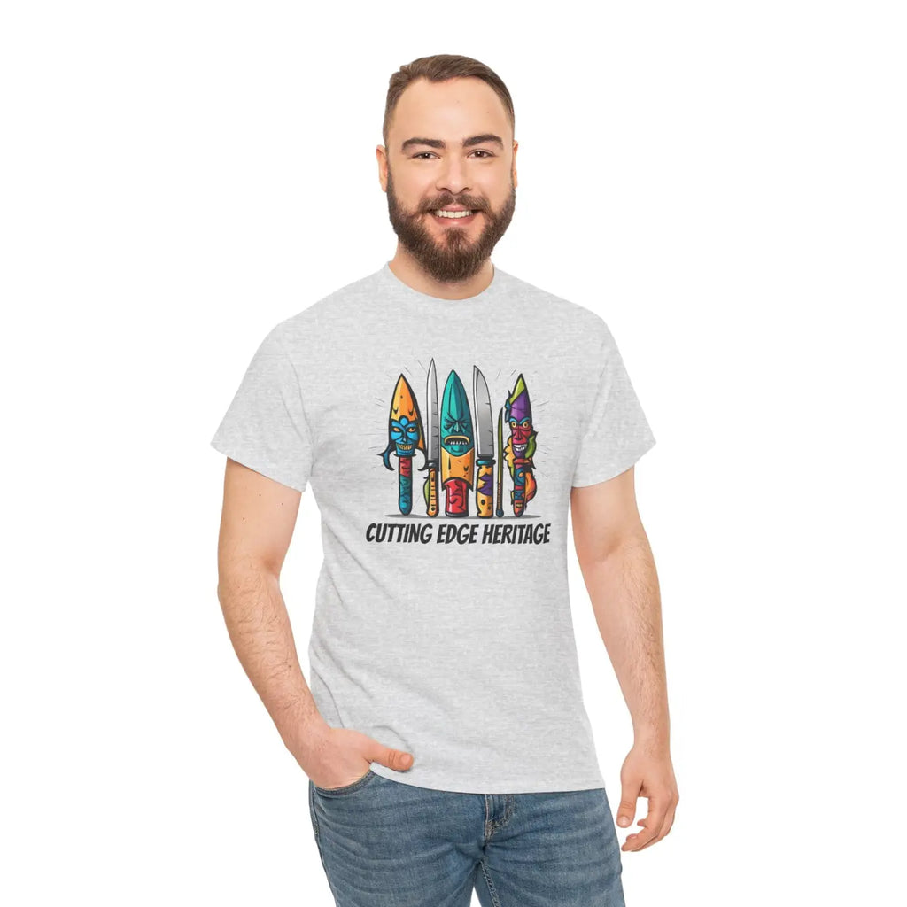 Unisex Deluxe T Shirt - Scary Knives Heavy Cotton - DipaliZ
