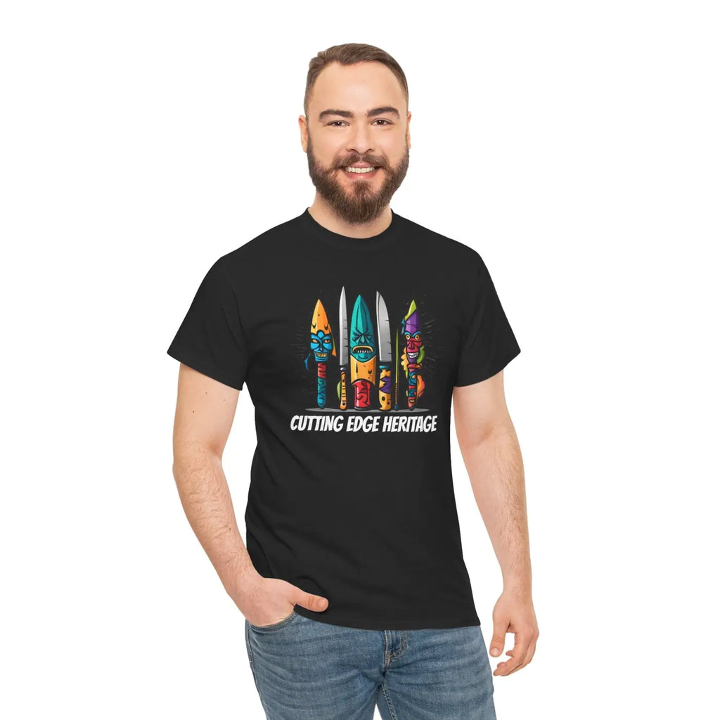 Unisex Deluxe T Shirt - Scary Knives Heavy Cotton - DipaliZ