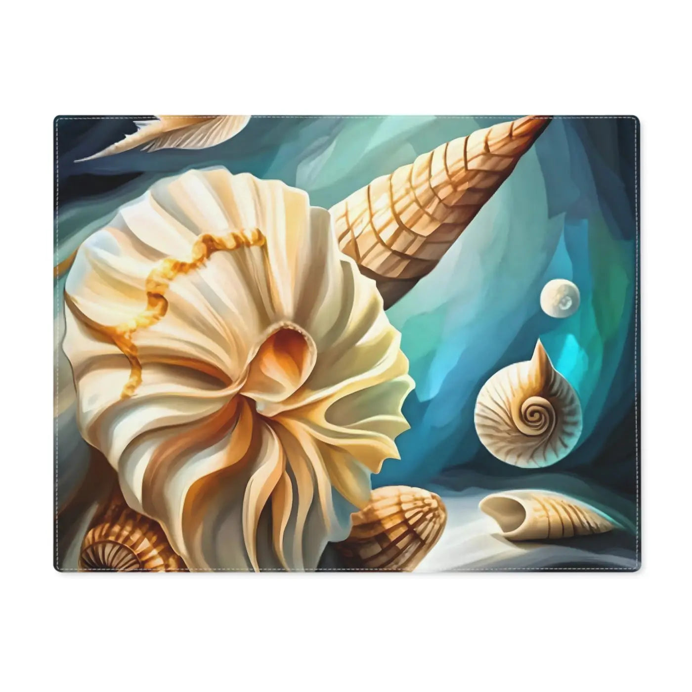 Sea Shell Placemat - Coastal Marine Life Design - DipaliZ