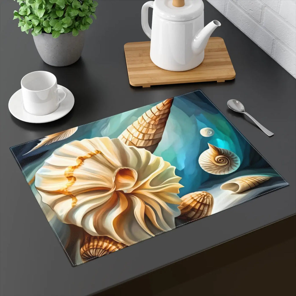 Sea Shell Placemat - Coastal Marine Life Design - DipaliZ