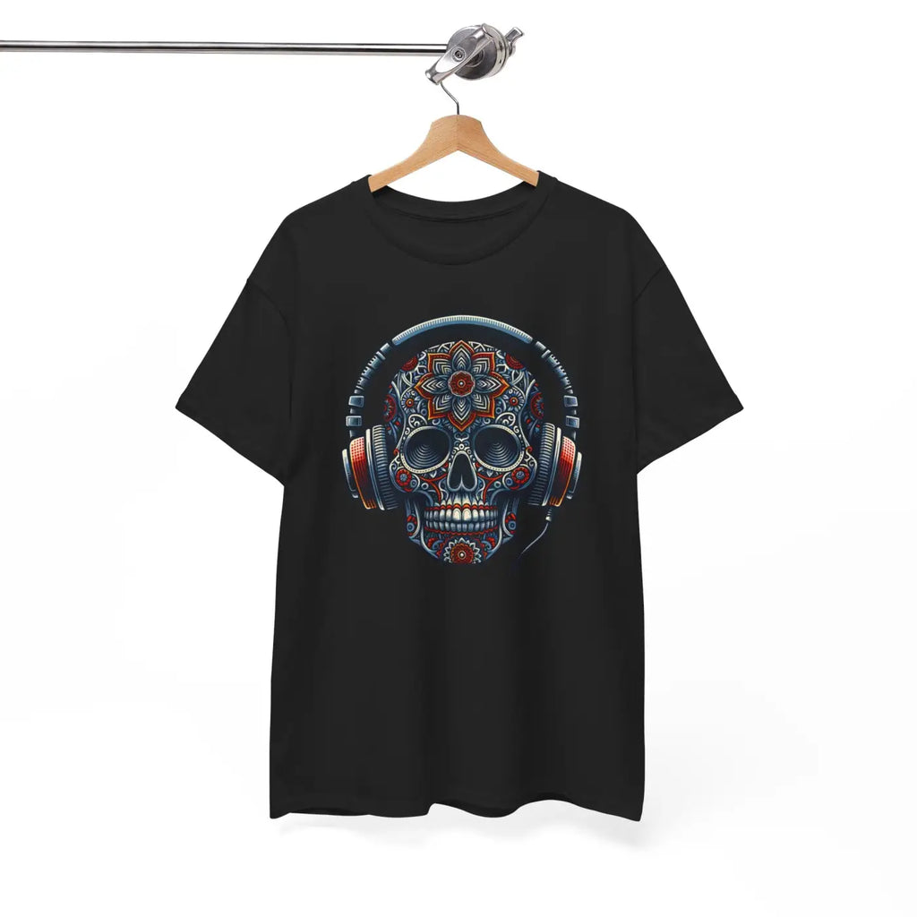 Skull Headphones Deluxe Tee - Unisex Heavy Cotton - DipaliZ