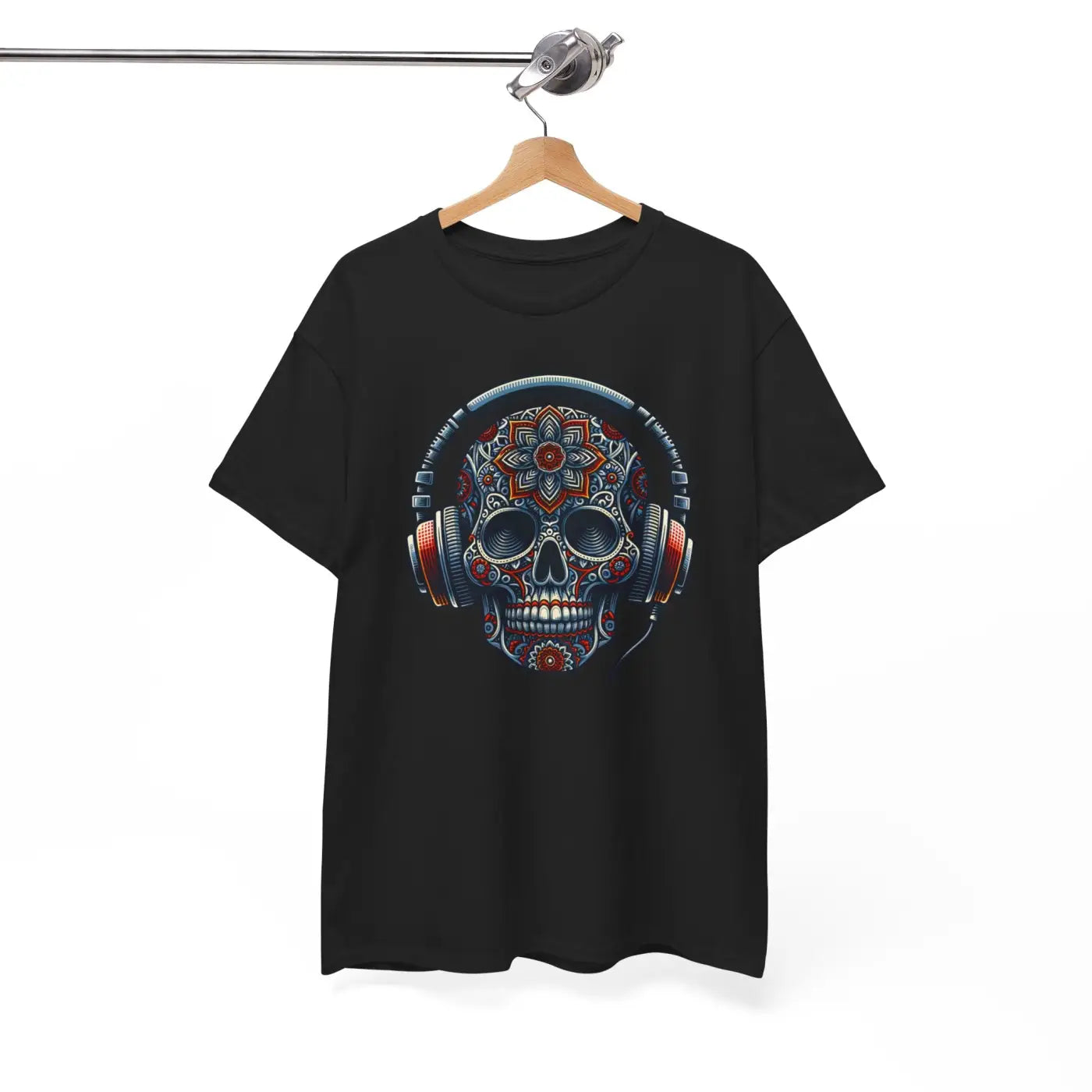 Skull Headphones Deluxe Tee - Unisex Heavy Cotton - DipaliZ