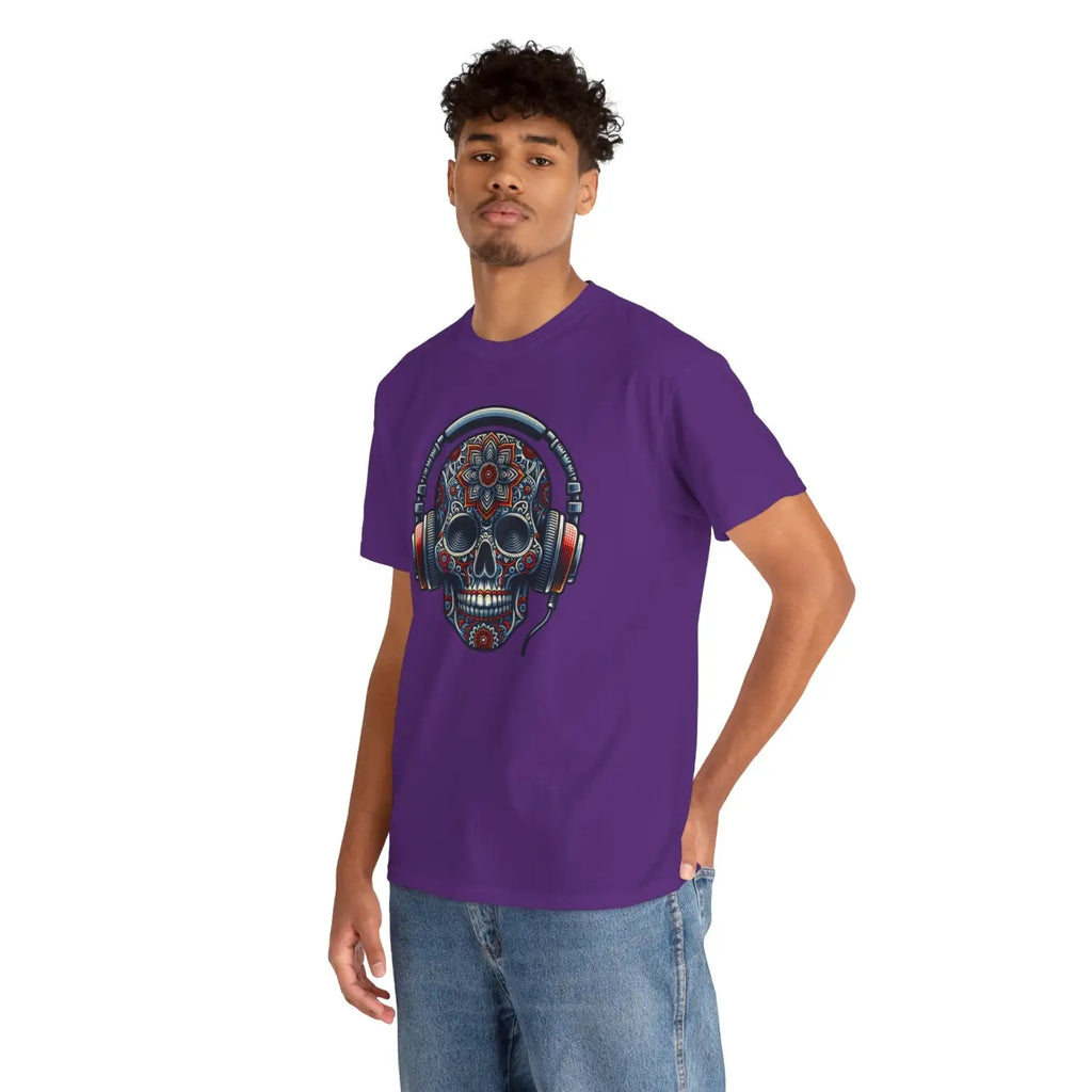 Skull Headphones Deluxe Tee - Unisex Heavy Cotton - DipaliZ