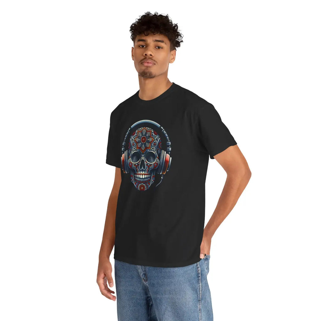 Skull Headphones Deluxe Tee - Unisex Heavy Cotton - DipaliZ