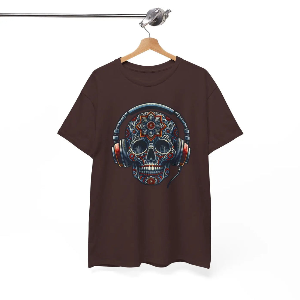 Skull Headphones Deluxe Tee - Unisex Heavy Cotton - DipaliZ