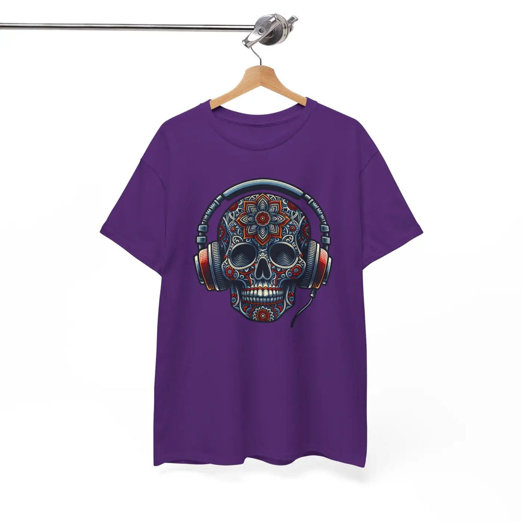 Skull Headphones Deluxe Tee - Unisex Heavy Cotton - DipaliZ