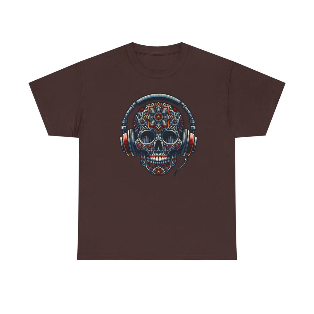 Skull Headphones Deluxe Tee - Unisex Heavy Cotton - DipaliZ