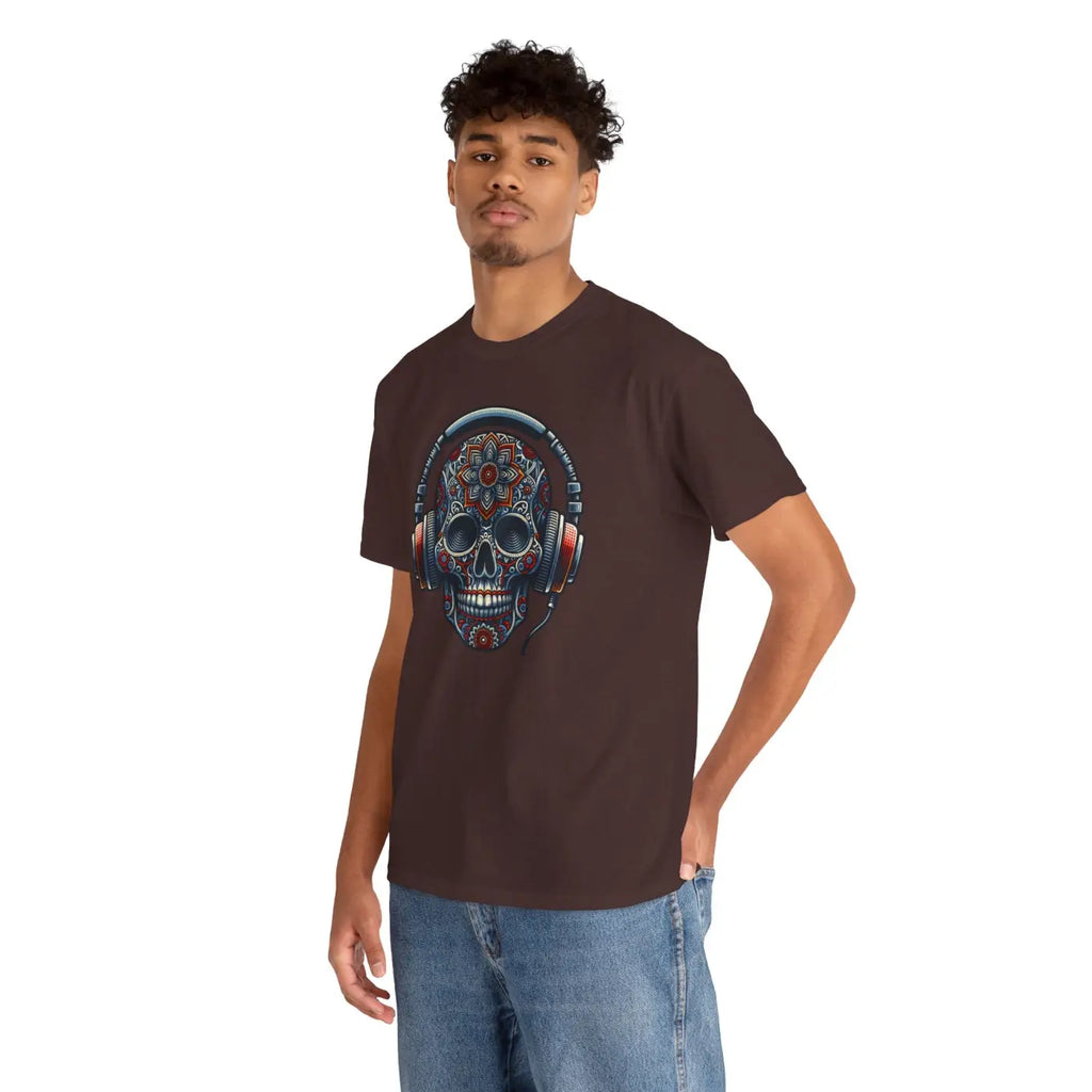 Skull Headphones Deluxe Tee - Unisex Heavy Cotton - DipaliZ