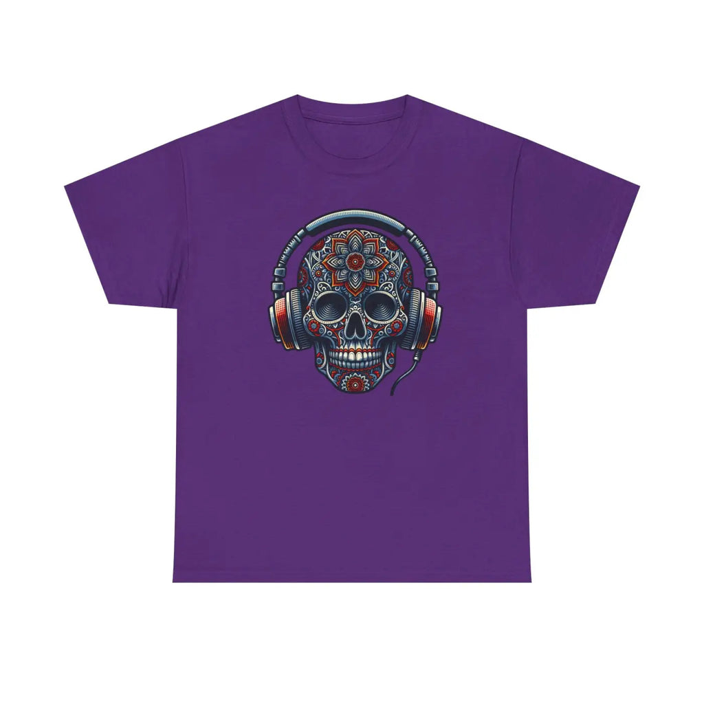 Skull Headphones Deluxe Tee - Unisex Heavy Cotton - DipaliZ