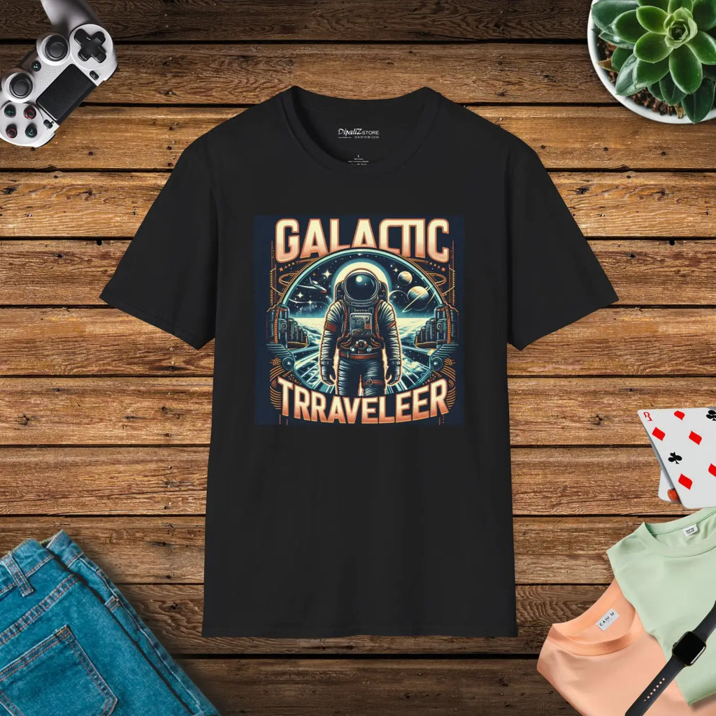 Galactic Traveler Unisex Softstyle T Shirt - 100% Cotton - DipaliZ