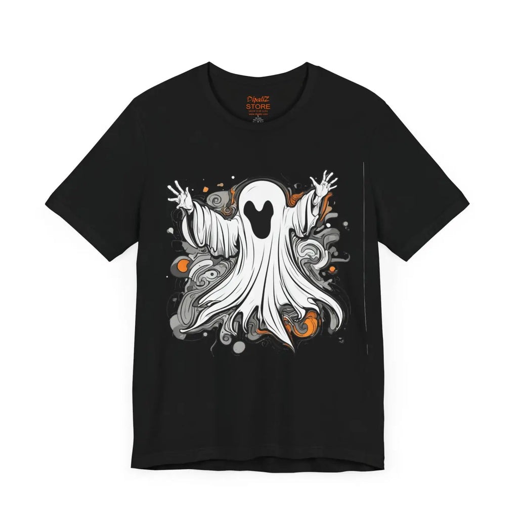 Spooky Ghost Jersey Short Sleeve Tee - Unisex Hauntingly Chic - DipaliZ