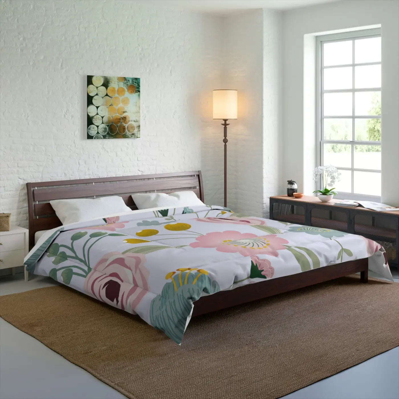 Spring Floral Quilt - Cozy Eco-Friendly Gifts for Her - DipaliZ
