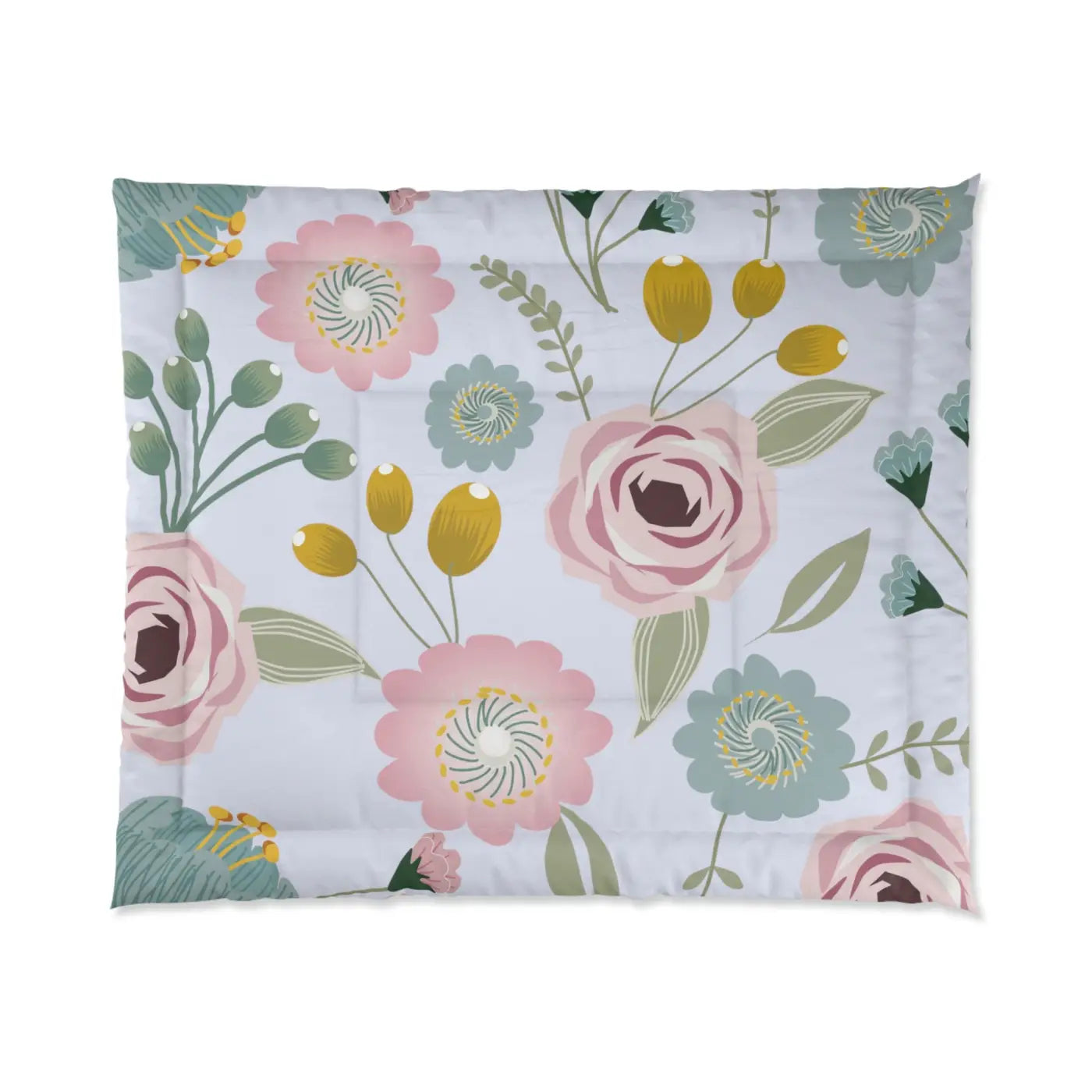 Spring Floral Quilt - Cozy Eco-Friendly Gifts for Her - DipaliZ
