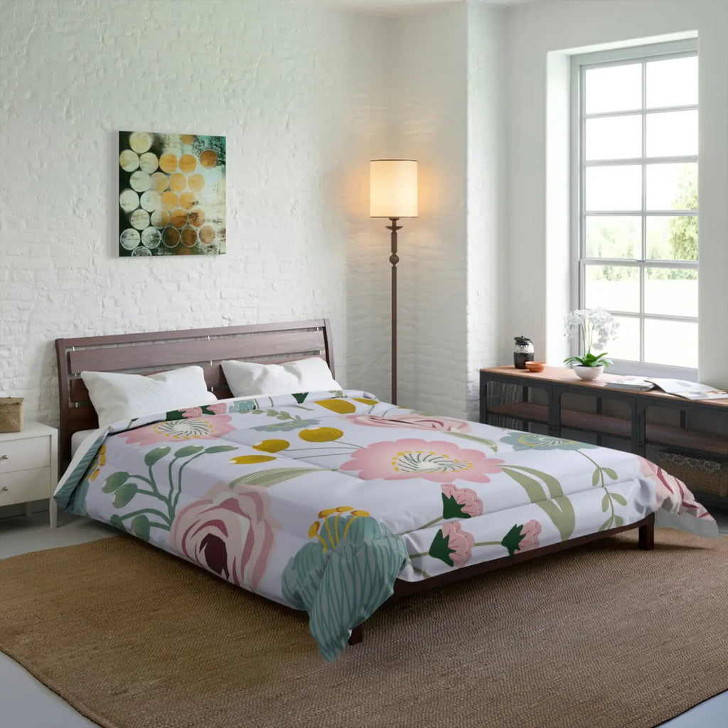 Spring Floral Quilt - Cozy Eco-Friendly Gifts for Her - DipaliZ