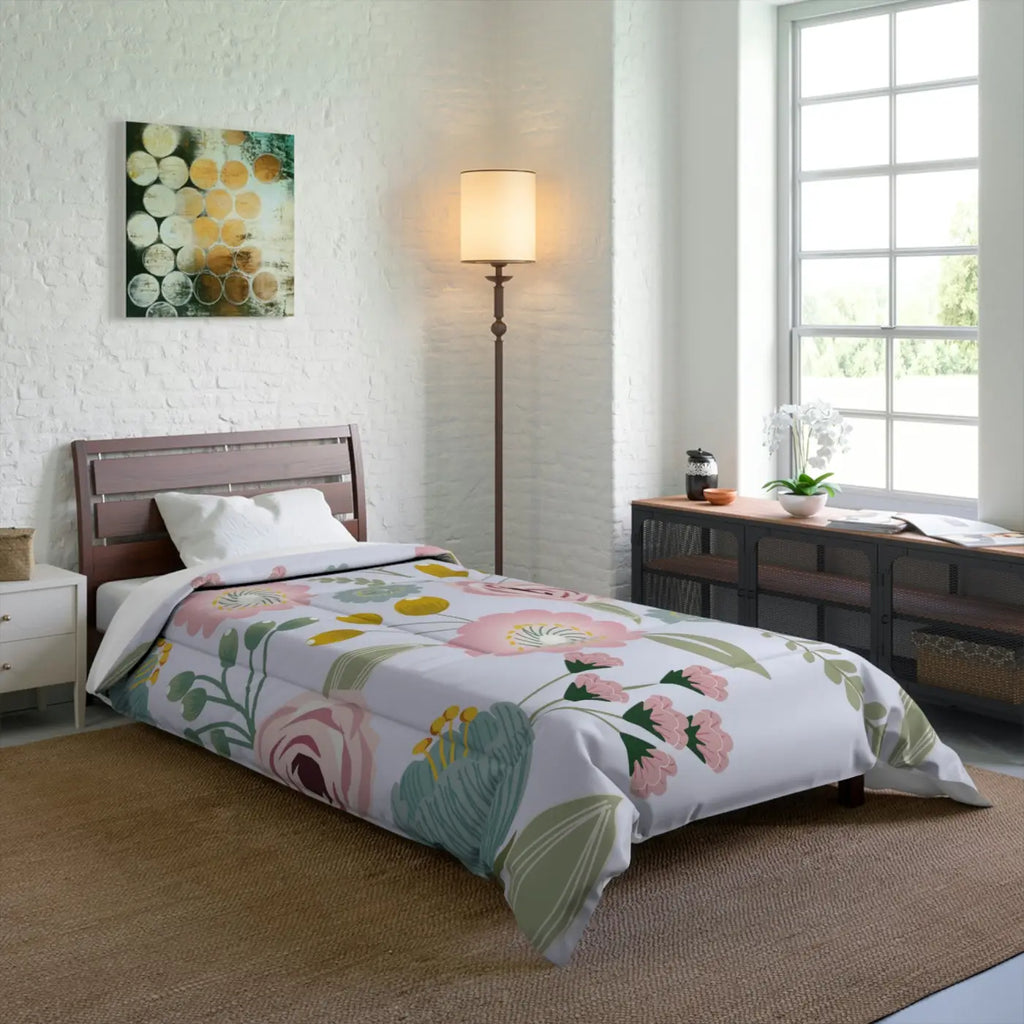 Spring Floral Quilt - Cozy Eco-Friendly Gifts for Her - DipaliZ