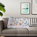 Sherpa Blanket - Spring Florals in Two Colors - DipaliZ