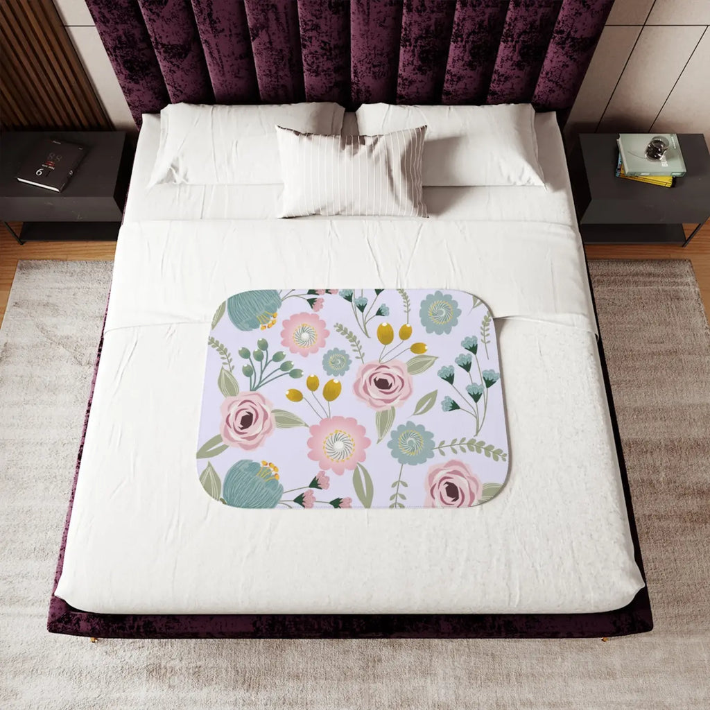 Sherpa Blanket - Spring Florals in Two Colors - DipaliZ