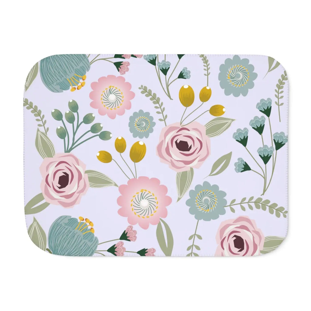Sherpa Blanket - Spring Florals in Two Colors - DipaliZ