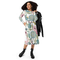 Floral Midi Dress - Long Sleeve Spring Flowers - DipaliZ