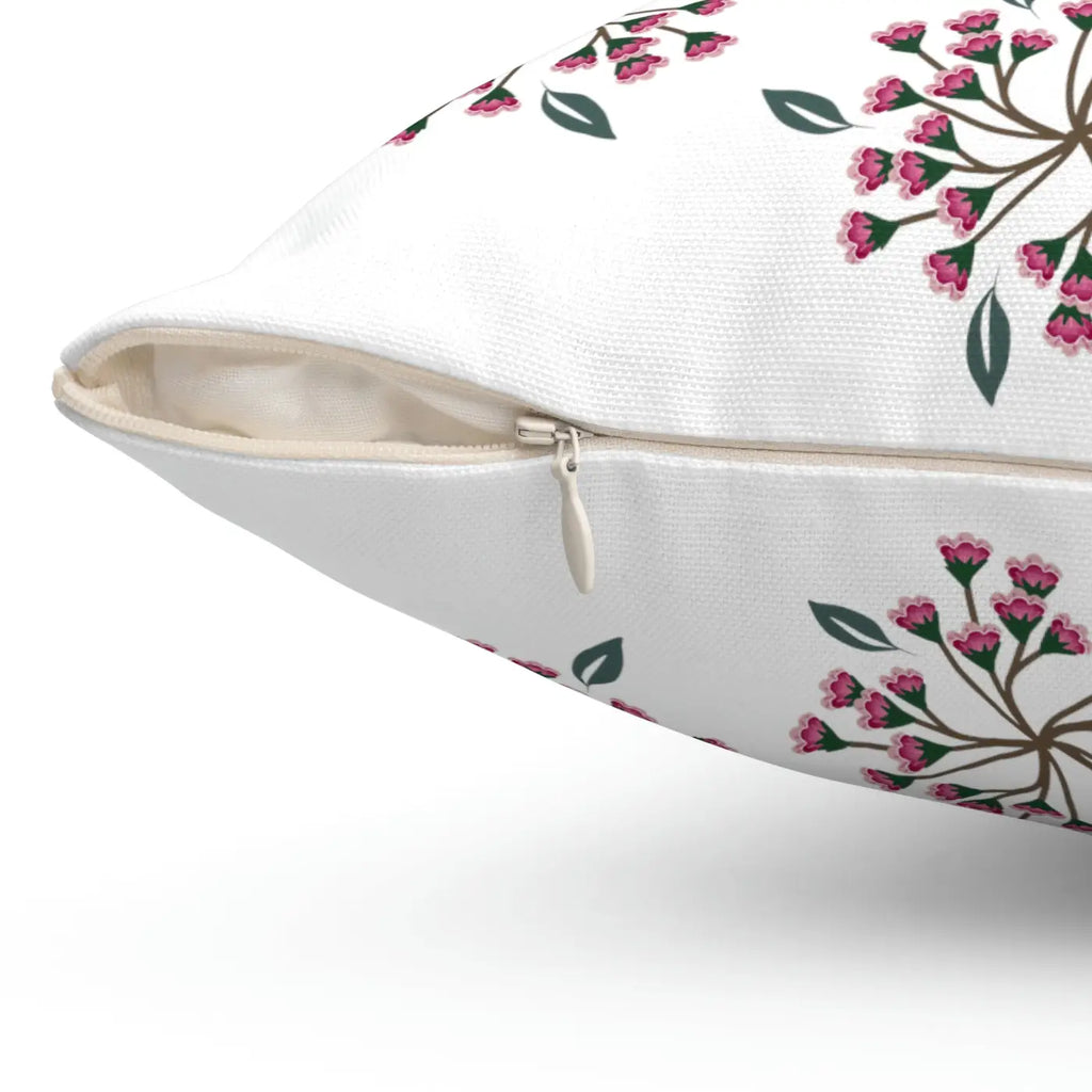 Polyester Square Pillow - Spring Flowers Design - DipaliZ