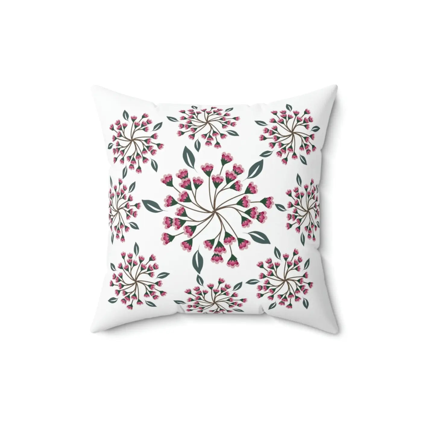 Polyester Square Pillow - Spring Flowers Design - DipaliZ