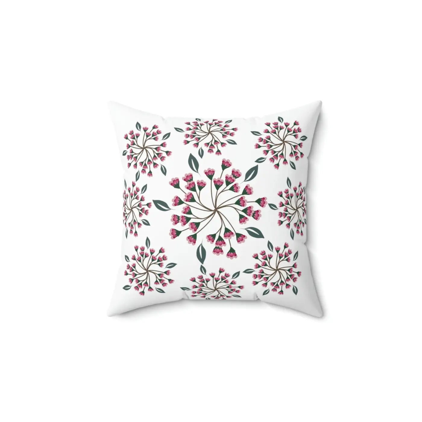 Polyester Square Pillow - Spring Flowers Design - DipaliZ