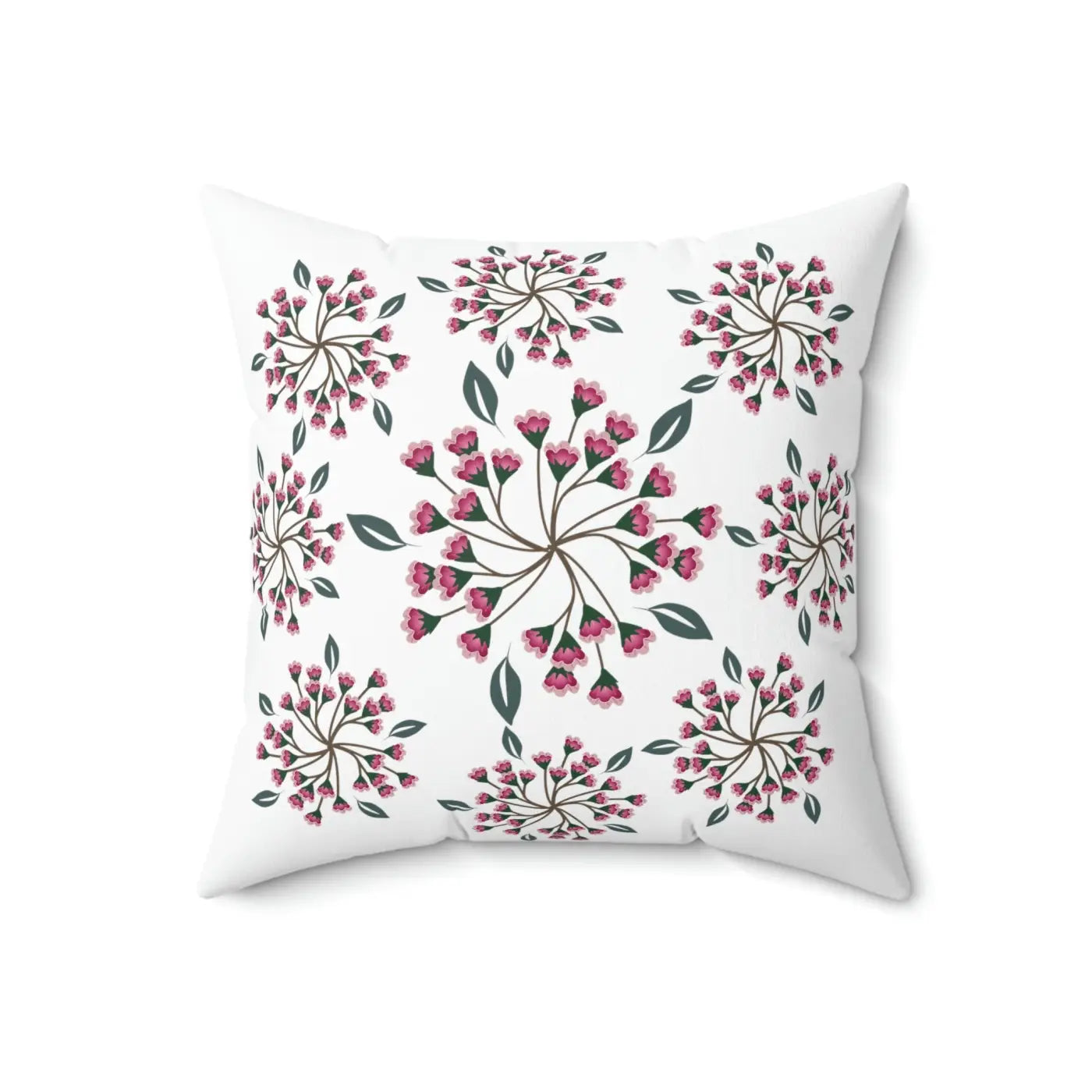 Polyester Square Pillow - Spring Flowers Design - DipaliZ
