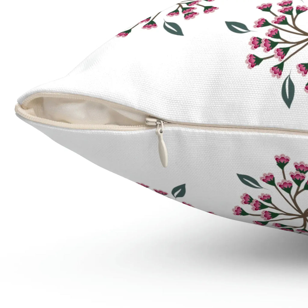 Polyester Square Pillow - Spring Flowers Design - DipaliZ