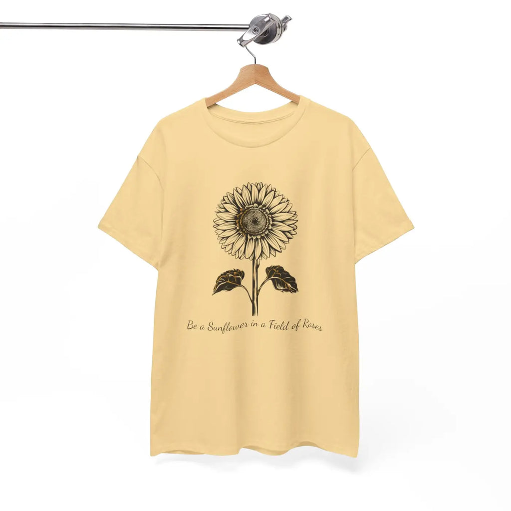 Unisex Deluxe T Shirt - Sunflower Motivational Design - DipaliZ