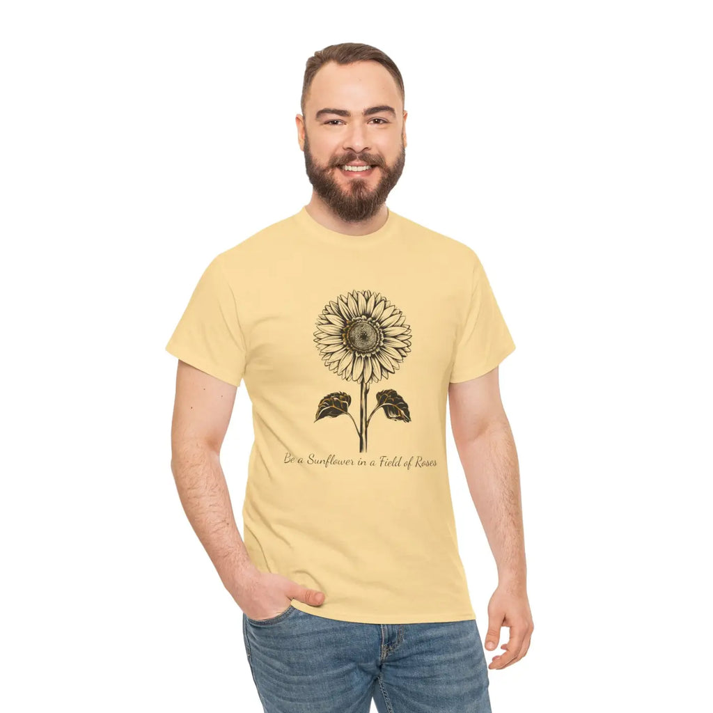 Unisex Deluxe T Shirt - Sunflower Motivational Design - DipaliZ