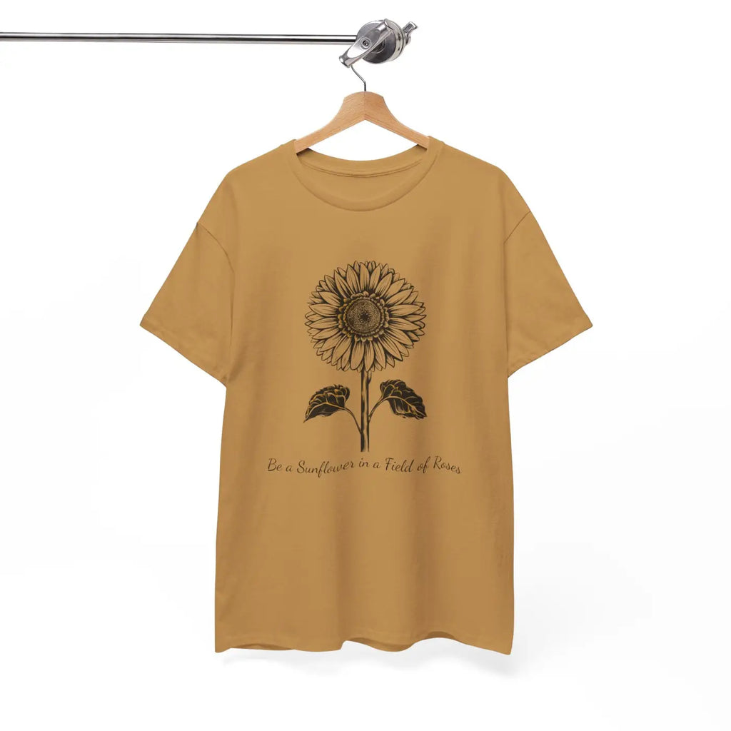Unisex Deluxe T Shirt - Sunflower Motivational Design - DipaliZ