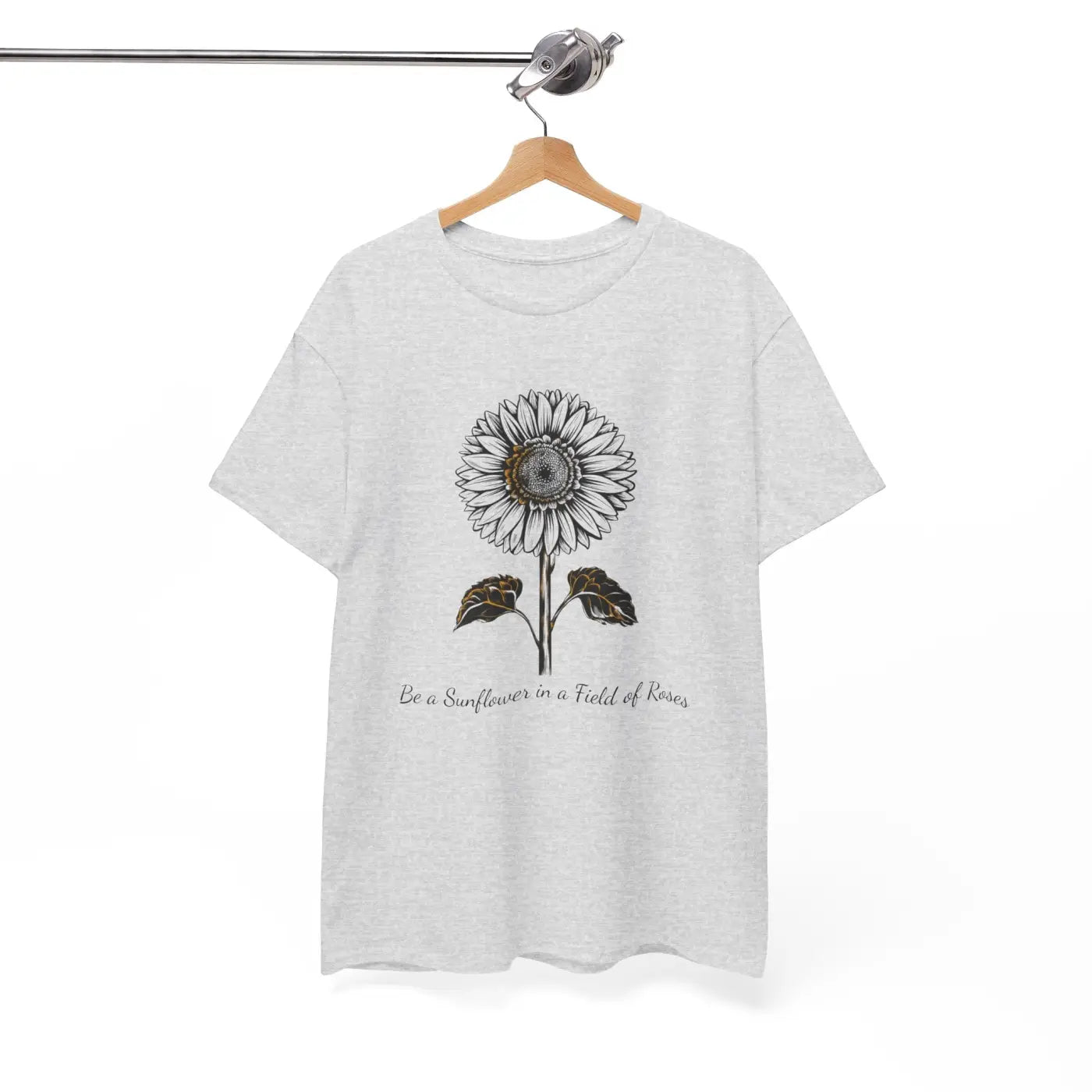 Unisex Deluxe T Shirt - Sunflower Motivational Design - DipaliZ