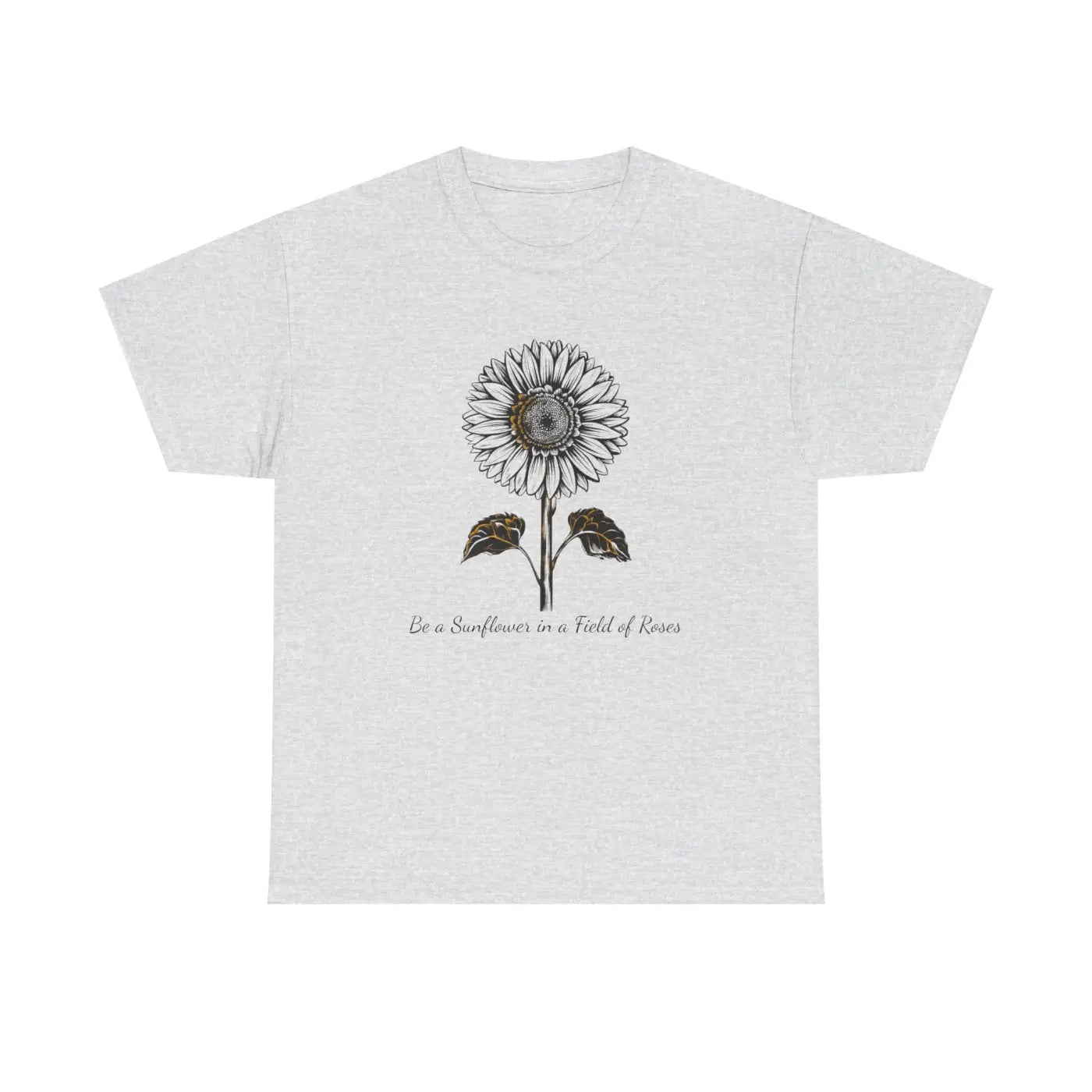 Unisex Deluxe T Shirt - Sunflower Motivational Design - DipaliZ