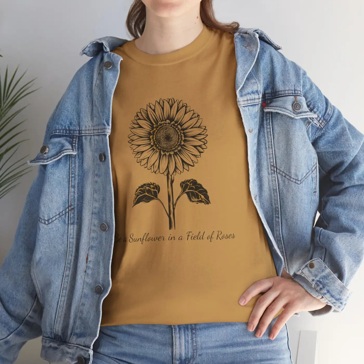 Unisex Deluxe T Shirt - Sunflower Motivational Design - DipaliZ