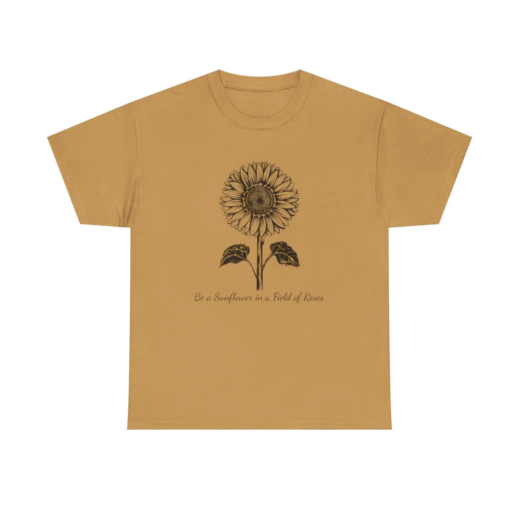 Unisex Deluxe T Shirt - Sunflower Motivational Design - DipaliZ