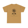 Unisex Deluxe T Shirt - Sunflower Motivational Design - DipaliZ